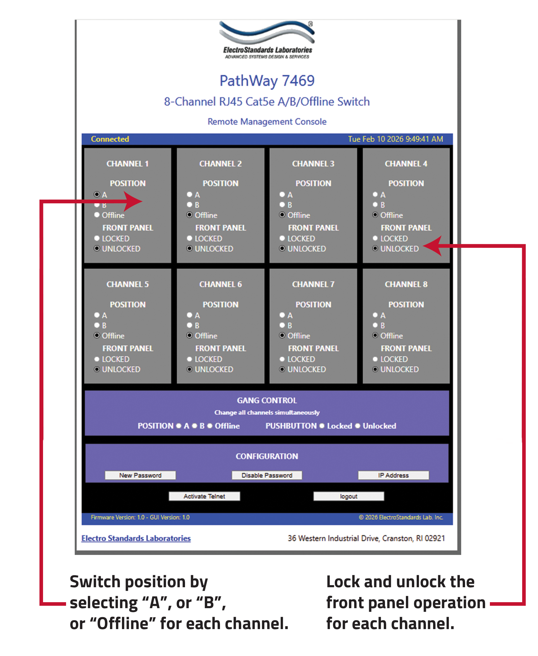 PathWay Model 7374 Switch Position screen capture
